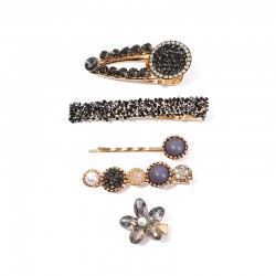 Wholesale of Korean-style cute pearl hair clips, Instagram water diamond hair clips, retro bangs hair clips, and simple heart-shaped hair accessories