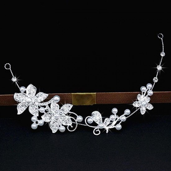 New Korean-style bridal crown headwear and hair accessory set, wedding dress accessories, wedding ornaments, rhinestone set, chain necklace, hair crown New Korean-style bridal crown headwear and hair accessory set, wedding dress accessories, wedding ornaments, rhinestone set, chain necklace, hair crown