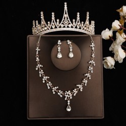 New bridal Japanese-Korean style crown headwear, wedding rhinestone crown hair accessory, wedding dress, evening gown, children's birthday accessories