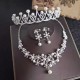 Bridal headwear, veil, wedding hair accessory, wedding dress accessories, wedding ornaments, crown, necklace, three-piece set, Korean style 2021 Bridal headwear, veil, wedding hair accessory, wedding dress accessories, wedding ornaments, crown, necklace, three-piece set, Korean style 2021