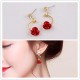 Three-piece set of bridal headwear, Korean forest-style hair band, red hair accessory, fairy hair band, toasting wedding dress and accessories Three-piece set of bridal headwear, Korean forest-style hair band, red hair accessory, fairy hair band, toasting wedding dress and accessories