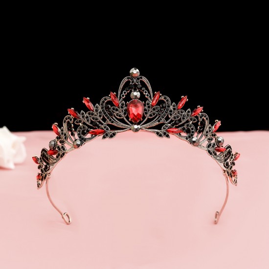 Baroque retro black luxurious crown bridal headwear wedding dress, 18th birthday women's crown 2025 new style Baroque retro black luxurious crown bridal headwear wedding dress, 18th birthday women's crown 2025 new style