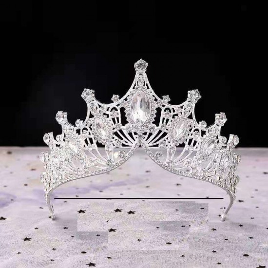 Bridal crown headband and hair accessory, Korean-style 18th birthday coming-of-age gift, crystal crown princess dress and hair accessory Bridal crown headband and hair accessory, Korean-style 18th birthday coming-of-age gift, crystal crown princess dress and hair accessory