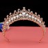 Korean-style grand and luxurious Baroque golden and ethereal wedding dress, wedding crown, headwear, and super ethereal bridal crown