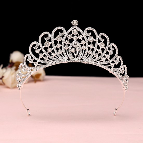 Bride hair accessory, 18-year-old luxurious crystal Korean-style crown, Baroque retro black hair accessory, best friend's birthday gift Bride hair accessory, 18-year-old luxurious crystal Korean-style crown, Baroque retro black hair accessory, best friend's birthday gift