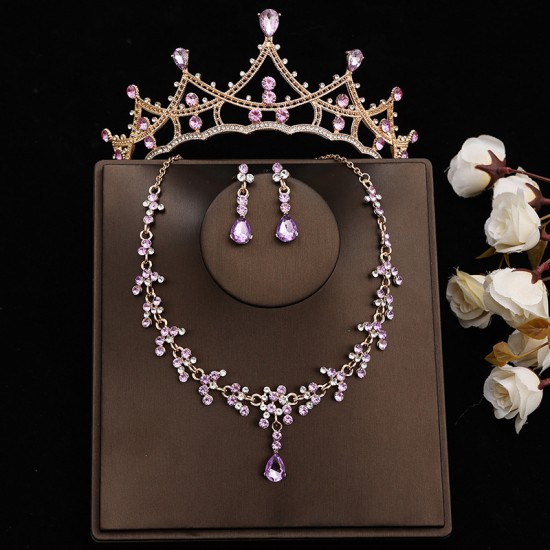 Crown headwear, bridal three-piece set, grand forest-style, super ethereal wedding dress, crown, birthday, Internet celebrity, Korean-style wedding girl Crown headwear, bridal three-piece set, grand forest-style, super ethereal wedding dress, crown, birthday, Internet celebrity, Korean-style wedding girl