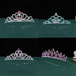 Children's headbands, crowns, baby birthday water diamond crystal hair bands, hair clips, girls' diamond-encrusted crowns, factory direct sales