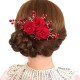 Bride's wedding red headwear, toasting suit, evening dress, hair accessory set, coiled hair accessory, Chinese wedding head flower, hair band Bride's wedding red headwear, toasting suit, evening dress, hair accessory set, coiled hair accessory, Chinese wedding head flower, hair band