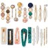 European and American cross-border hair accessories, acetate edge clips, marble, Amazon hair clips, pearl candy color, fashionable hair clips for women's sets