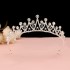 Black Baroque crown headdress for the bride, Korean-style 18-year-old girl's coming-of-age ceremony, birthday princess, best friend crown