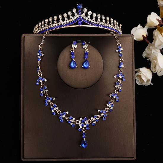 New bridal Japanese-Korean style crown headwear, wedding rhinestone crown hair accessory, wedding dress, evening gown, children's birthday accessories New bridal Japanese-Korean style crown headwear, wedding rhinestone crown hair accessory, wedding dress, evening gown, children's birthday accessories