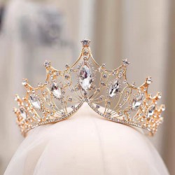 New black and white retro crystal crown bridal princess crown hair band and hair accessory manufacturer wholesale