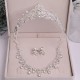 2024 New bridal headwear three-piece set, crown necklace set, grand and ethereal wedding hair accessories, wedding dress accessories 2024 New bridal headwear three-piece set, crown necklace set, grand and ethereal wedding hair accessories, wedding dress accessories