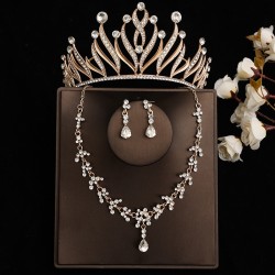 New bridal Japanese-Korean style crown headwear, wedding rhinestone crown hair accessory, wedding dress, evening gown, children's birthday accessories