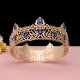 European and American men's golden crown, simple multi-color full round king's crown headwear, birthday bride's crown universal European and American men's golden crown, simple multi-color full round king's crown headwear, birthday bride's crown universal