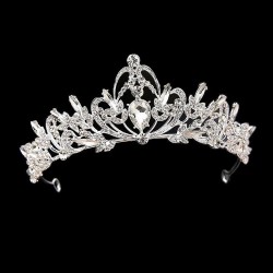 A popular online celebrity, Baroque retro black luxurious crown, bridal headwear, wedding accessories, birthday tiara, 20 years old