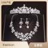 Bridal headwear, veil, wedding hair accessory, wedding dress accessories, wedding ornaments, crown, necklace, three-piece set, Korean style 2021