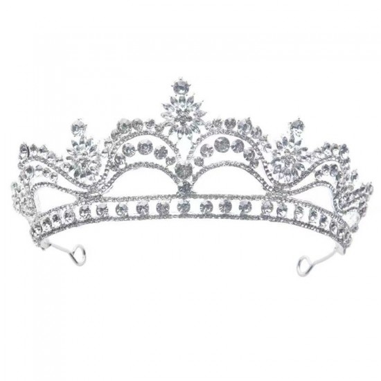 Bridal Crown 2025 New wedding white wedding dress accessories, luxurious and grand Baroque women's crown birthday hair accessory