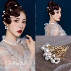 Bridal coiled hair accessories, Hair hairpins, hair clips, U-shaped clips, popular hairdressing pins, makeup braided hair