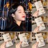 South Korea's Dongdaemun pearl water Diamond hair clip, one-line hair clip at the back of the head, simple crystal edge hair accessory for girls