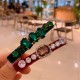 Korean original handcrafted, simple yet high-end, retro water diamond, court-style, velvet one-edge clip, duckbeak clip, hair clip