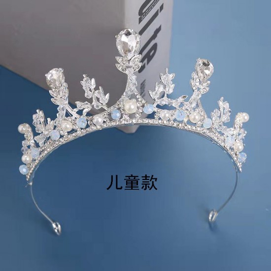 Children's crown headwear, princess, girl's crown, crystal headband, piano performance, catwalk accessories, birthday hair accessories for girls Children's crown headwear, princess, girl's crown, crystal headband, piano performance, catwalk accessories, birthday hair accessories for girls