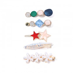 Wholesale of Korean-style cute pearl hair clips, Instagram water diamond hair clips, retro bangs hair clips, and simple heart-shaped hair accessories