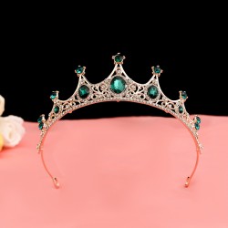 Wholesale of black Baroque crown headwear for brides, Korean-style 18th birthday princess crowns for coming-of-age ceremonies