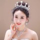 Korean-style simple and fashionable necklaces and earrings, popular two-piece necklace sets, wedding bride accessories, wedding dress accessories wholesale Korean-style simple and fashionable necklaces and earrings, popular two-piece necklace sets, wedding bride accessories, wedding dress accessories wholesale