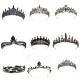Wholesale of European and American bride crown rhinestone headwear, Baroque black, retro, simple and elegant beauty pageant crown wedding dress Wholesale of European and American bride crown rhinestone headwear, Baroque black, retro, simple and elegant beauty pageant crown wedding dress