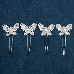 U-shaped hairpin, bride's coiled hair, braided hair, hair accessory, hairpin, fashionable starfish hair pin, rhinestone pearl hair hairpin
