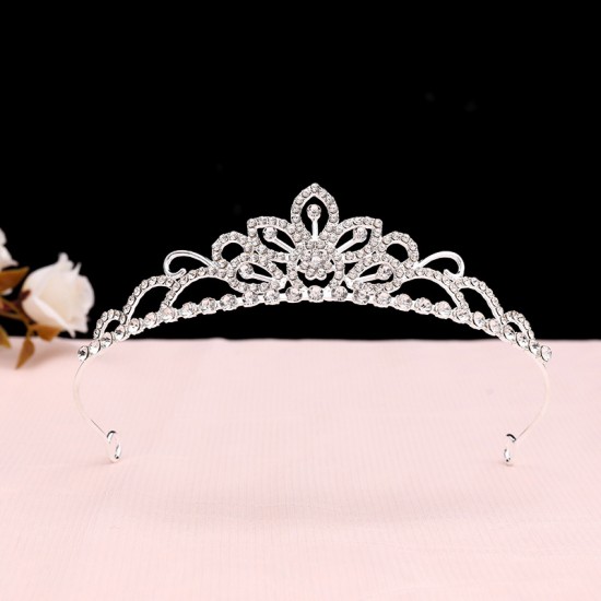 Children's crown headwear, princess girl crown, crystal headband, pink Frozen, children's birthday hair accessory Children's crown headwear, princess girl crown, crystal headband, pink Frozen, children's birthday hair accessory