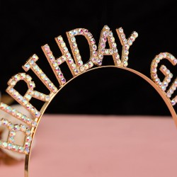 Happy Birthday Bestseller! Women's water diamond high-end pressure-sensitive hair, party and gathering atmosphere, photo outfit, Korean-style hairpin headband.