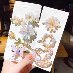 Fresh and delicate petal hair clips, flower hair clips, internet-famous style side clips, Korean clips, hair accessories clips, headwear clips