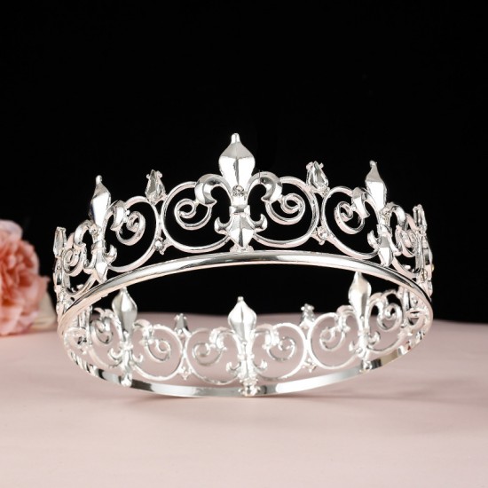 Birthday crown headwear, birthday little princess, student coming-of-age ceremony, female round black 18-year-old crown, bride's wedding Birthday crown headwear, birthday little princess, student coming-of-age ceremony, female round black 18-year-old crown, bride's wedding