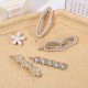 Wholesale of Korean-style cute pearl hair clips, Instagram water diamond hair clips, retro bangs hair clips, and simple heart-shaped hair accessories Wholesale of Korean-style cute pearl hair clips, Instagram water diamond hair clips, retro bangs hair clips, and simple heart-shaped hair accessories
