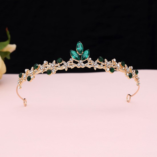 Crown bride Korean-style super ethereal and beautiful wedding dress, hair accessory, princess, simple adult, children's fashion show, ruby hair band Crown bride Korean-style super ethereal and beautiful wedding dress, hair accessory, princess, simple adult, children's fashion show, ruby hair band