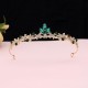 Crown bride Korean-style super ethereal and beautiful wedding dress, hair accessory, princess, simple adult, children's fashion show, ruby hair band Crown bride Korean-style super ethereal and beautiful wedding dress, hair accessory, princess, simple adult, children's fashion show, ruby hair band