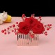 Bride's wedding red headwear, toasting suit, evening dress, hair accessory set, coiled hair accessory, Chinese wedding head flower, hair band Bride's wedding red headwear, toasting suit, evening dress, hair accessory set, coiled hair accessory, Chinese wedding head flower, hair band