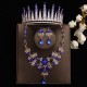 The 2022 new three-piece wedding crown and headwear for brides, the grand crown and headwear accessories, exude an ethereal and high-end charm The 2022 new three-piece wedding crown and headwear for brides, the grand crown and headwear accessories, exude an ethereal and high-end charm