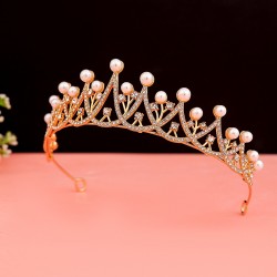 Black Baroque crown headdress for the bride, Korean-style 18-year-old girl's coming-of-age ceremony, birthday princess, best friend crown