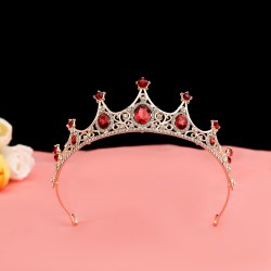 Wholesale of black Baroque crown headwear for brides, Korean-style 18th birthday princess crowns for coming-of-age ceremonies