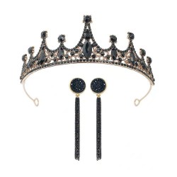 Crown headwear, bride's wedding hair accessory, Korean-style wedding dress accessories, princess birthday crown, adult hair band, rhinestone gift
