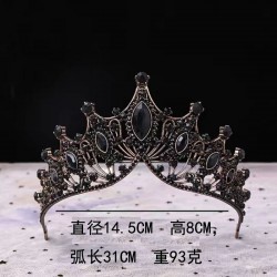 New black and white retro crystal crown bridal princess crown hair band and hair accessory manufacturer wholesale