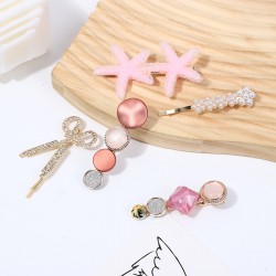 Korean-style cute pearl hair clips, Instagram water diamond hair clips, retro bangs hair clips, simple scissor clips and hair accessories wholesale
