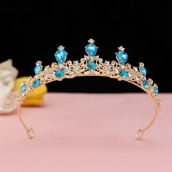 Children's crown headwear, princess girl crown, crystal headband, pink Frozen, children's birthday hair accessory