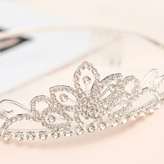 Children's crown headwear, princess girl crown, crystal headband, pink Frozen, children's birthday hair accessory Children's crown headwear, princess girl crown, crystal headband, pink Frozen, children's birthday hair accessory