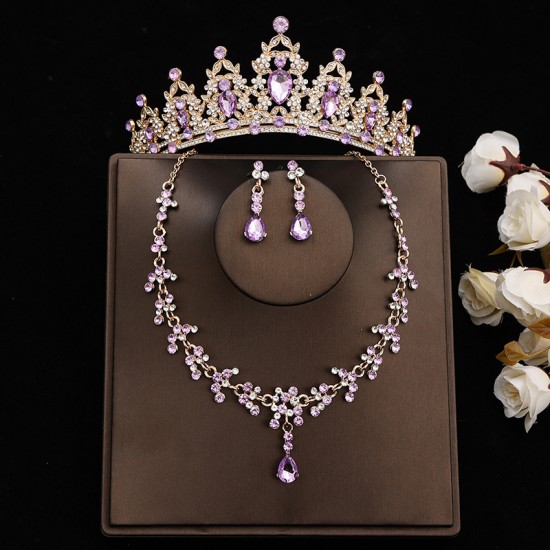 Crown headwear, bridal three-piece set, grand forest-style, super ethereal wedding dress, crown, birthday, Internet celebrity, Korean-style wedding girl Crown headwear, bridal three-piece set, grand forest-style, super ethereal wedding dress, crown, birthday, Internet celebrity, Korean-style wedding girl