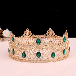 Birthday crown headwear, birthday little princess, student coming-of-age ceremony, female round black 18-year-old crown, bride's wedding