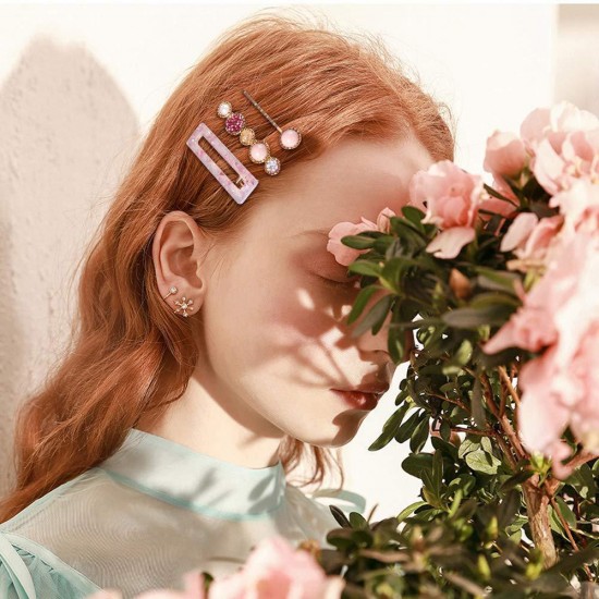 European and American cross-border hair accessories, acetate edge clips, marble, Amazon hair clips, pearl candy color, fashionable hair clips for women's sets European and American cross-border hair accessories, acetate edge clips, marble, Amazon hair clips, pearl candy color, fashionable hair clips for women's sets